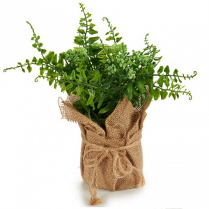 Ghiveci flori artificiale, 13x23cm, verde, flori artificiale in ghiveci, ghivece flori artificiale, flori si plante artificiale in ghiveci
