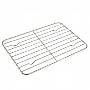 Grill pentru gratar 32 x 23 cm, HAPPYMAX.RO Gratar pentru tigaie Orion, Otel, 32 x 23 cm, Argintiu,  gratar friptura pentru cuptor, grill pentru aragaz, grill pentru gratar, grill gratar, Gratar racire prajituri, gratar racire tort, suport racire prajitur
