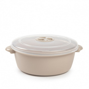 Oala cuptor microunde rotund -1,5 l - Marron