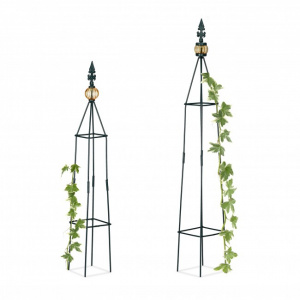 Obelisc plante cataratoare, tip Piramida, set 2 bucati, obelisc piramida, spalier plante, obelisc pentru flori, spalier pentru plante agatatoare, spalier pentru flori