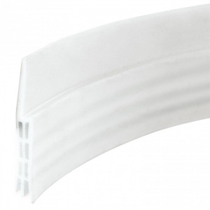Protectie usa anticurent, adeziva, silicon, 100x6x0.5 cm, alb, Happymax