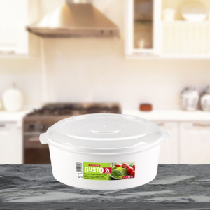 Recipient cuptor microunde rotund -2 litri