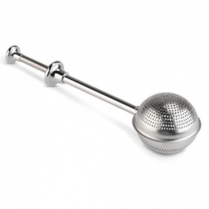 Recipient inox infuzie ceai cu buton deschidere, 18,5x5cm, Happymax , infuzor glisant, infuzor plante aromatice, infuzor plante medicinale,infuzoare si strecuratoare ceainice si accesorii ceai