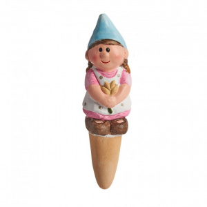 Recipient irigator pentru ghivece, ceramica, Gilda cu floare, 4x4x15 cm, set globuri de udat plante, bile udare plante, globuri pentru udat plantele, set udare plante, globuri de apa pentru plante, recipient pentru udarea florilor, globuri de apa