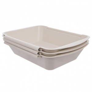 Set 3 tavite pentru ingrediente snitele, happymax.ro  Tavite preparare snitele, Set tavite ingrediente snitel, Tavite pentru panare snitele, Set 3 tavite bucatarie snitele, Tavite pentru faina, ou si pesmet, Tavite specializate preparat snitele, Tavite in