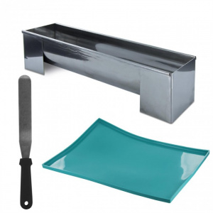 Set pentru rulade - forma, spatula si placa, Set complet rulade, Ustensile patiserie rulade, Forma inox rulada, Spatula intindere crema, Placa silicon rulada, Kit patiserie rulade, Accesorii bucatarie rulade, Forma si spatula patiserie, Placa silicon copt