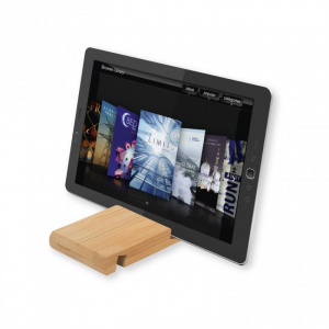 Suport pentru tableta sau telefon, bambus, 12,5x8x2 cm, Be mix