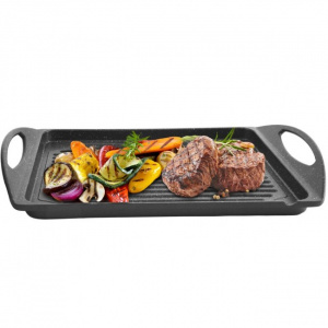 Tava aluminiu gratar, cuptor inductie -42x27cm, Happymax.ro. Tigaie grill Orion Grande, Aluminiu, Negru, cu strat de granit, 42 cm, tava gratar din aluminiu, tava grill, Tigaie grill Orion Grande, Aluminiu, Negru, cu strat de granit, 42 cm