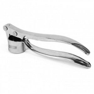 Ustensila tip presa metalica pentru usturoi, 15,5x2,5 cm, Happymax.  presa usturoi, strivitor usturoi, pisălog usturoi, zdrobitor usturoi, mărunțitor usturoi, echipament bucătărie, ustensile bucătărie, gadgeturi bucătărie, instrumente condimente, accesori