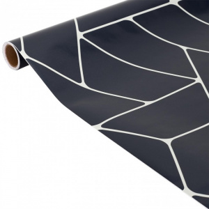 Autocolant decorativ perete, 250x45 cm, forme geometrice-Bleumarin