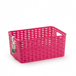 Cos ratan cu manere 29x19,5 cm-6 litri -FUCSIA-ASSORT CLASSIC