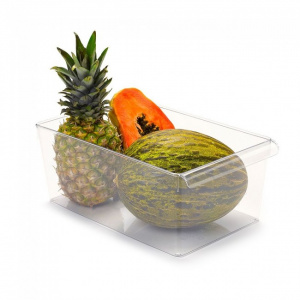 Cutie depozitare alimente in frigider, transparenta, 20x32.5x14 cm, Happymax. cutie depozitare, cutie frigider, organizator frigider, cutie transparenta alimente, cutie plastic alimentar, cutie plastic transparent, cutie depozitare Happymax, organizator b