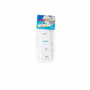 Cutie depozitare medicamente, 4 compartimente, plastic transparent, 6 x 15 x 2 cm, Happymax
