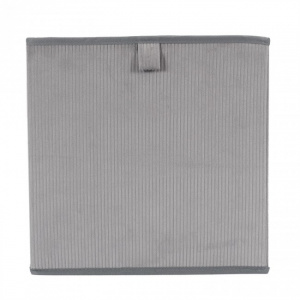 Cutie depozitare pliabila, tip cub, Giulia, textura velur, 30x30x30 cm, gri, Happymax