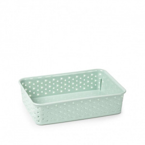 Cutie plastic, 25,5 x 17,5 x 6,5 cm, verde, Nature, Happymax, Cos depozitare plastic Organizator depozitare plastic Cutie depozitare plastic Containere organizare plastic Cos depozitare vernil Depozitare aerata plastica Cutie depozitare 