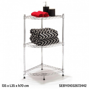 Etajera cu 3 rafturi pentru colt, coltar otel cromat-Confortime. happymax.ro Coltar otel cromat cu 3 rafturi,Etajera coltar cu 3 rafturi Rafturi pentru colt cu 3 niveluri Etajera pentru colt cu 3 polite Suport coltar cu 3 etaje Etajera colt cu 3 placi Org