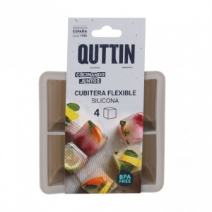 Forma silicon pentru 4 cuburi gheata, silicon uz alimentar, 11,3x11,3x5 cm, Happymax