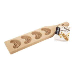 Matrita din lemn extrudat, pentru fursecuri si turta dulce, happymax.ro4 forme de rulouri, 30,5 x 7 x 1,5 cm