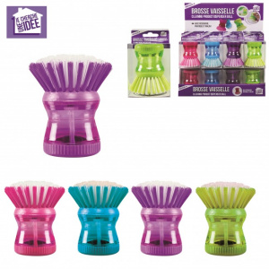 Perie vase cu rezervor pentru detergent, Perie vase cu detergent, Perie vase cu rezervor, Perie pentru vase de bucatarie, Perie pentru curatarea vaselor, Perie de spalat vase, Perie pentru vase cu compartiment pentru detergent, Perie cu depozitare a deter