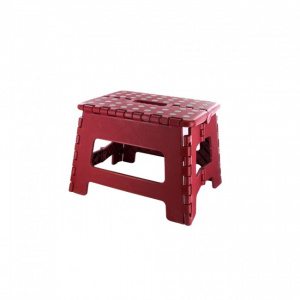 Scaun, tip taburet, pliabil, 32x22x25 cm, rosu
