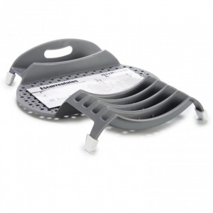 Scurgator vesela mini-33,5 x 26,6 x 6 cm, gri. Scurgator de farfurii si pahare. Uscator mic de plastic pentru vesela.