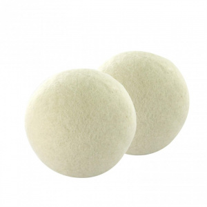 Set 2 bile din bumbac, pentru uscator rufe, diametru 7 cm, Happymax
