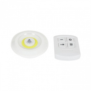 Set 2 lampi led cob cu autoadeziv si telecomanda inclusa