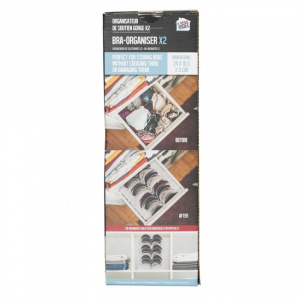 Set 2 suporturi organizare sutiene in sertare, plastic, 34x10,5x5 cm