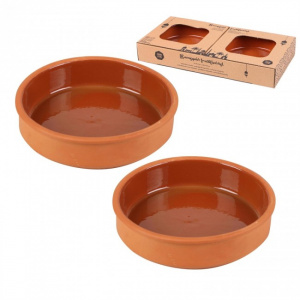 Set 2 vase de teracota, tip ramekin,  16 cm x h 4 cm, vase ramekin, vase creme brulee, forma ramekin, vase ceramica ramekin,Set vase teracota, Ramekin teracota, Vase pentru deserturi, Vase teracota 16 cm, Vase inaltime 4 cm, Set 2 vase bucatarie, Vase ter