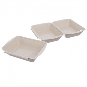 Set 3 tavite pentru ingrediente snitele,  happymax.ro Tavite preparare snitele, Set tavite ingrediente snitel, Tavite pentru panare snitele, Set 3 tavite bucatarie snitele, Tavite pentru faina, ou si pesmet, Tavite specializate preparat snitele, Tavite in