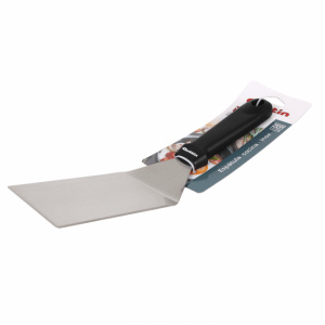 Spatula bucatarie dreptunghiulara de inox cu maner polipropilena 28x7,5cm-Quttin, spatula curbata, spatula inox, spatula inox curbata, spatula de patiserie pentru tavi,Spatula bucatarie, ustensila pentru gatit, accesorii pentru bucatarie, spatula practica