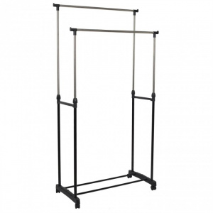 Stender haine dublu, cu spatiu pentru depozitare pantofi, dimensiuni 80x43x160 cm