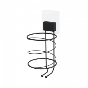 Suport de perete uscator de par, autoadeziv, otel+ABS, waterproof, 11 X 10,5 X H.25 cm , Bestlock Magic Black