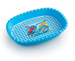 Tava pentru decongelare, 32 x 21,5 x  6 cm, albastra, Tava pentru decongelare, tava pentru decongelare rapida, tava speciala pentru decongelare rapida