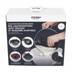 Bol multifunctional cu spatula tip racleta integrata
