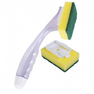 Burete vase cu maner si rezervor detergent lichid
