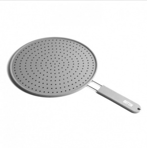 Capac silicon cu maner si sita antistropire, 28x45,5 cm, Happymax, capac silicon, maner antistropire, 28x45,5 cm, protejare stropire, capac pentru tigaie, bariera grasime, silicon durabil, otel inoxidabil, gatit curat, capac Happymax, accesoriu bucatarie,