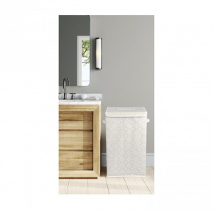 Cos cu capac pentru rufe murdare, 1 compartiment, 60x35x30 cm, Happymax, Cos rufe, Cos depozitare rufe, Cos rufe cu capac, Cosuri pentru rufe murdare, Organizare rufe, Cos haine murdare, Cos depozitare baie, Cosuri estetice pentru rufe, Solutii depozitare