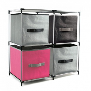 Cos textil, cub pentru depozitare-negru, Cosuri textile pentru organizare, Cutii de depozitare textile, Cosuri de depozitare pentru haine, Cosuri textile pliabile, Cosuri pentru organizare in casa, Cutii textile pentru depozitare, Cosuri pentru depozitare