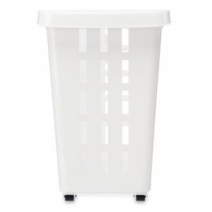 Cutie depozitare din plastic cu roti, alb, 46 x 17,5 x 26 cm