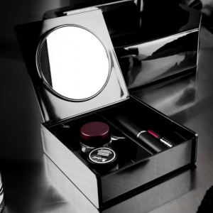 Cutie neagra make-up cu oglinda, HAPPYMAX.RO