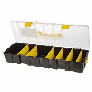 Cutie organizare obiecte mici cu 6 despartitoare, Cutie organizare obiecte mici, cu 6 despartitoare, 46x17x9 cm,Cutie de organizare cu despartitoare, Organizator pentru obiecte cu compartimente, Cutie de depozitare cu compartimente, Cutie pentru ordonarea