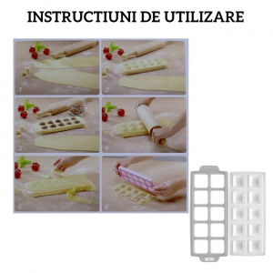 Forma pentru 10 ravioli, patratele, 26.5x11x2.2cm, Happymax - Img 10