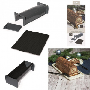 Forma plastic pentru rulada Buturuga, cu foaie silicon model scoarta de copac