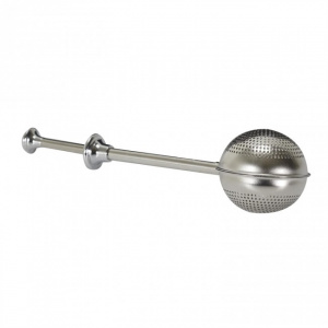 Infuzor tip cleste pentru ceai, mecanism glisant, inox, 18 cm, Happymax
