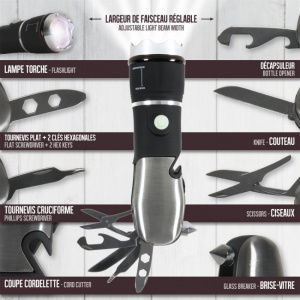 Lanterna multifunctionala 8 in 1, led COB,  7 instrumente
