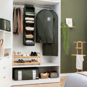 Organizator vertical cu 5 compartimente pentru bara de haine 30x30x105 cm-Greentex