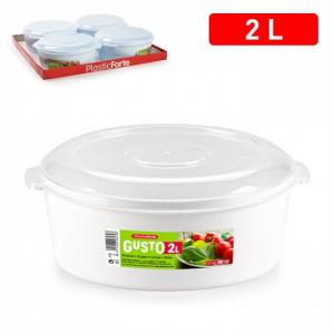 Recipient cuptor microunde rotund -2 litri