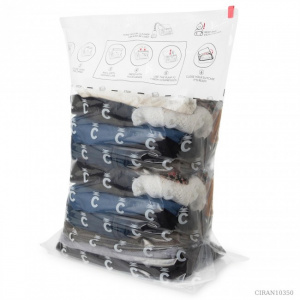 Sac de vidat haine tip cub, vidare manuala sau cu aspirator 58x40x88cm