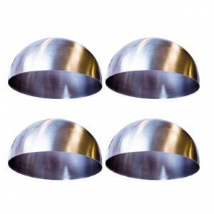 Semisfere inox prezentare si servire, forme prezentare mancare, inel decorare mancare, Set 4 domuri prezentare, Forme prezentare culinare